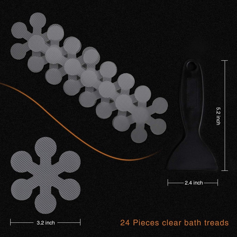 Secopad Bathtub Stickers Non-Slip, Safety Shower Treads Adhesive Appliques with Premium Scraper - Image 4